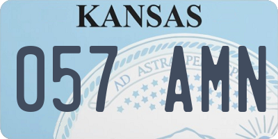KS license plate 057AMN