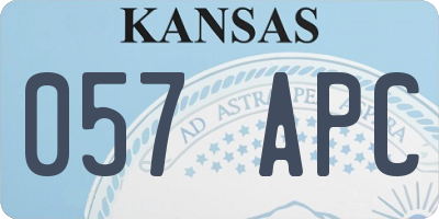 KS license plate 057APC