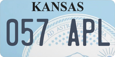 KS license plate 057APL