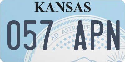 KS license plate 057APN