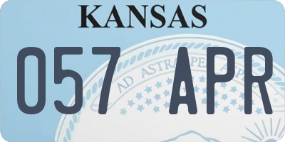 KS license plate 057APR