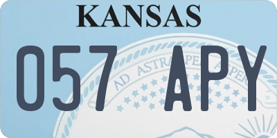 KS license plate 057APY