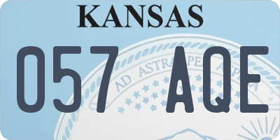 KS license plate 057AQE
