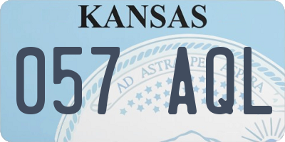 KS license plate 057AQL