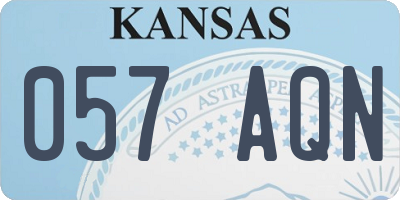 KS license plate 057AQN