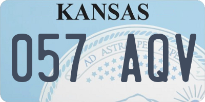 KS license plate 057AQV
