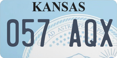 KS license plate 057AQX