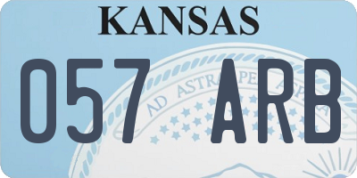 KS license plate 057ARB