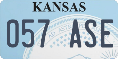KS license plate 057ASE