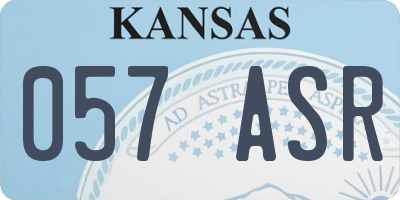 KS license plate 057ASR