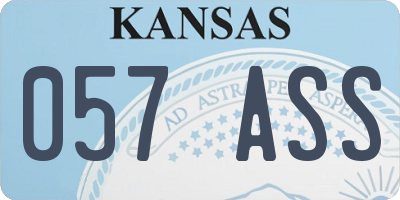 KS license plate 057ASS