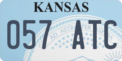 KS license plate 057ATC