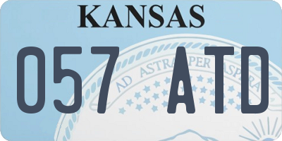 KS license plate 057ATD