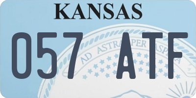 KS license plate 057ATF