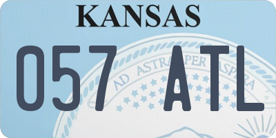 KS license plate 057ATL