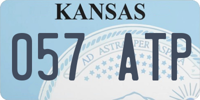 KS license plate 057ATP