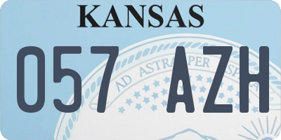 KS license plate 057AZH
