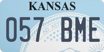 KS license plate 057BME