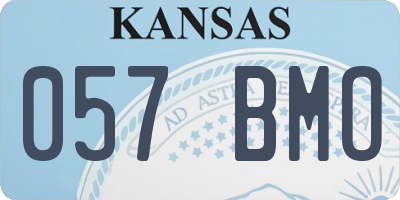 KS license plate 057BMO
