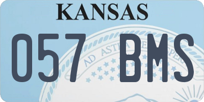 KS license plate 057BMS