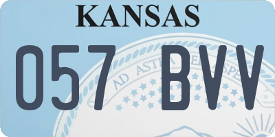 KS license plate 057BVV
