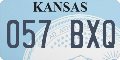 KS license plate 057BXQ