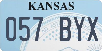 KS license plate 057BYX