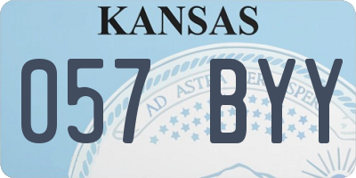KS license plate 057BYY