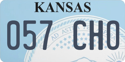 KS license plate 057CHO