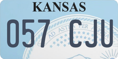 KS license plate 057CJU