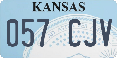 KS license plate 057CJV