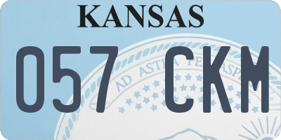 KS license plate 057CKM