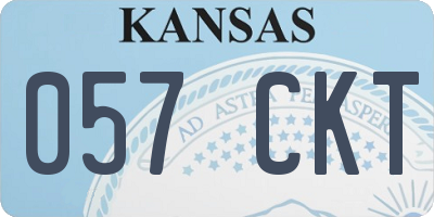 KS license plate 057CKT