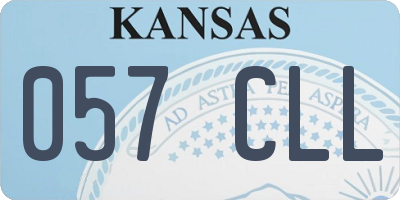 KS license plate 057CLL