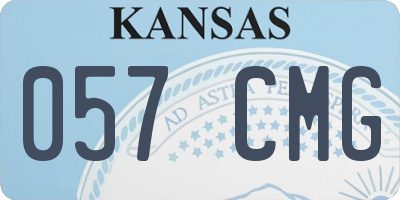 KS license plate 057CMG