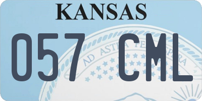 KS license plate 057CML