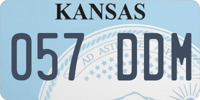 KS license plate 057DDM