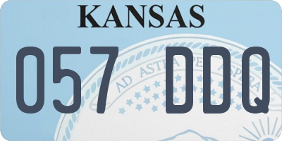 KS license plate 057DDQ