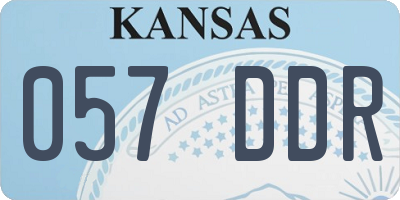 KS license plate 057DDR