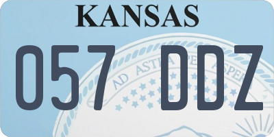 KS license plate 057DDZ