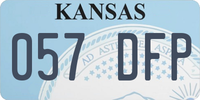 KS license plate 057DFP