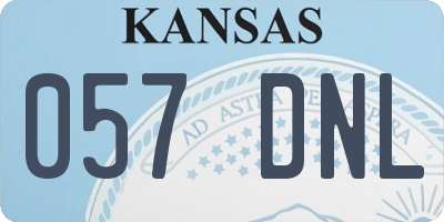 KS license plate 057DNL