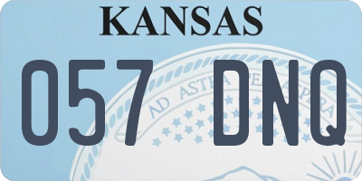 KS license plate 057DNQ