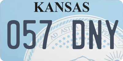 KS license plate 057DNY