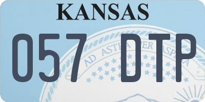 KS license plate 057DTP