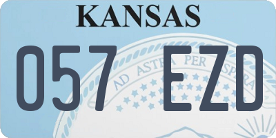 KS license plate 057EZD