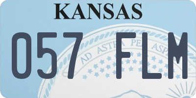 KS license plate 057FLM