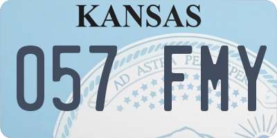 KS license plate 057FMY