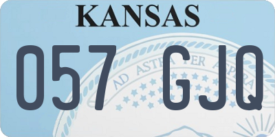 KS license plate 057GJQ