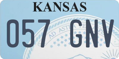 KS license plate 057GNV